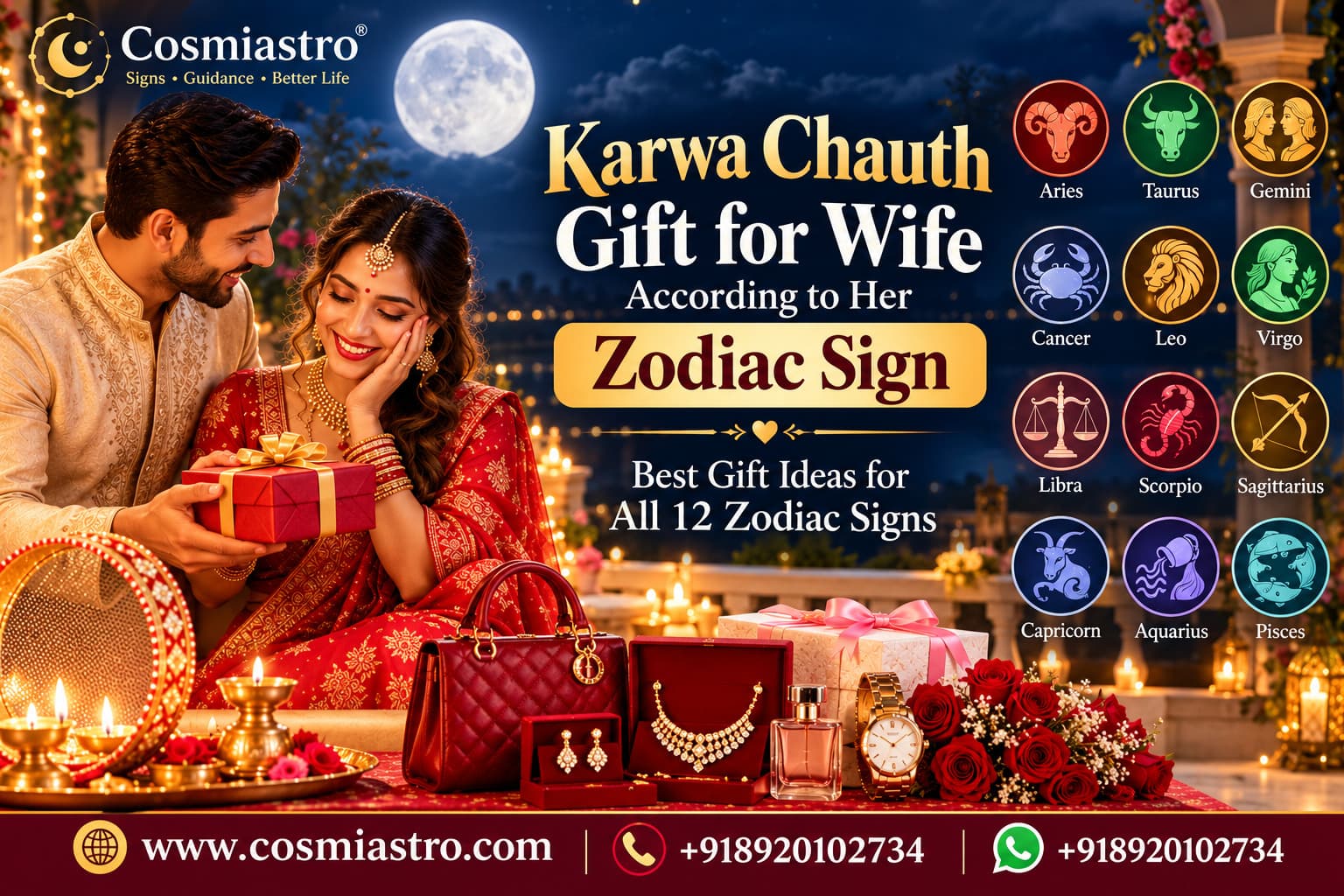 Karwa Chauth Gifts: Gifts for Wife According to Zodiac Sign